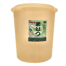GIMI 吉米 10kg 圓米桶, 台灣製造, L30.5 x W30.5 x H33.5cm, 顏色隨機 白色/橘色, 1個