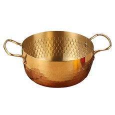 拉麵鍋 22cm 金色 雙耳設計 輕巧易清洗 單人/小家庭適用, 1個
