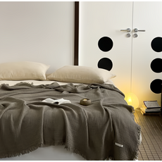 KUIBAO 快豹生活 美拉德 色棉紗布毯