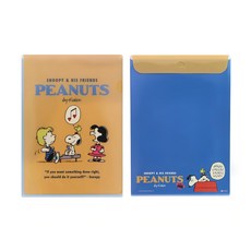 PEANUTS 史努比 日常風L型兩用資料夾 A4 220 x 310 x 1mm 38g, 1個, 場景款