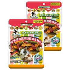 Pet Village 魔法村 鼠兔用蔬果風味磨齒棒, 天然蔬菜穀物製成, 豐富纖維質, 多種造型幫助磨牙, 2包