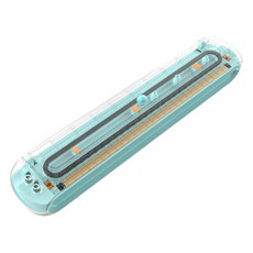 豪割達人 透明上蓋智能保鮮抽真空機 淺藍色 附真空袋 大 5個 + 小 10個, SX-360