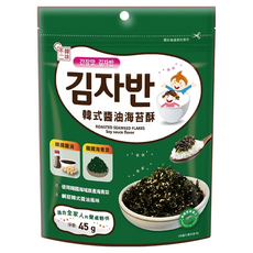 韓味不二 海苔酥 韓式醬油口味, 1包, 45g