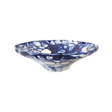 藍繪油滴向付 - 日本製, 藍色 + 白色, 1個