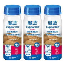 Supportan 倍速 癌症專用配方, 高蛋白, 添加魚油, 卡布奇諾口味, 200ml, 3瓶