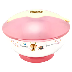 台灣晉億 無毒餐碗組 附伸縮匙叉組, 粉色, 單件, 1個