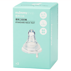 mammyshop 媽咪小站 母感體驗2.5 防脹氣奶瓶用奶嘴 標準口徑 十字孔 3個, 6個月以上, 1盒