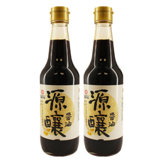 KIKKOMAN 龜甲萬 源釀醬油 使用非基因改造大豆 簡單配方 不添加甜味劑 不添加防腐劑、焦糖色素, 500ml, 2瓶