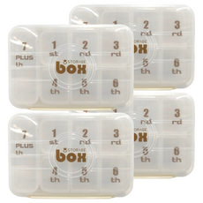 便攜式藥盒 7格 17 x 12 x 3cm 珍珠白 4個