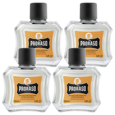PRORASO 雪松檀香 專業版鬍後乳 - 滋潤保濕, 木質香料, 100ml, 4件
