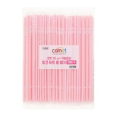 comet 粉色心形吸管 個別包裝 25 x 0.6cm, 200支, 1袋