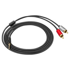 3.5mm轉梅花頭一分二音源線 AUX轉RCA電腦音箱連接線 5m, V-A405, 1條