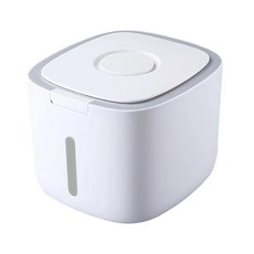 ecoco 意可可 自動開蓋 10公斤 按壓式密封米桶 食品級PP+PS材質 防水防潮, 大號(29 x 26.5 x 21.5cm), 北歐灰, 1個