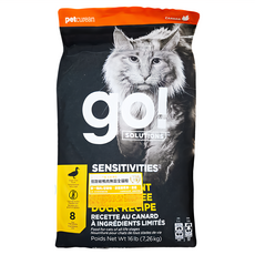 go SOLUTIONS 低致敏無穀全齡貓飼料 鴨肉 16lb 呵護敏感腸胃, 1袋