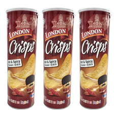 London 香脆薯片，香辣味, 145g, 3罐