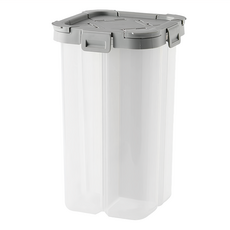 好物良品 日本五穀雜糧透明分隔儲存罐 2.3L, 1個, 灰色