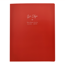 Lan CHYn 連勤牌文具 B5 26孔有耳圓型鐵夾 附五段分段卡, 紅色, 1本