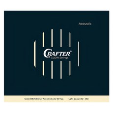 CRAFTER 民謠塗層琴弦, GLOW-AL, 青銅色, 1個