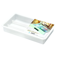 YI SHUIN 亞晨 麗晶 抽屜收納盒 2入 聚丙烯(P.P)材質 台灣製造, 白色, 1層