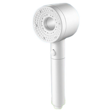 西格傢飾 高顏值5檔增壓蓮蓬頭 附免打孔支架 8 x 8 x 24.5cm 400g, 淡雅白, 1個
