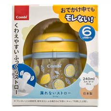 Combi 康貝 LakuMug樂可杯第三階段吸管杯, 240ml, 6個月以上適用, 日本製造, 微酸滋味, 1個