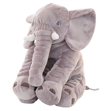 大象安撫抱枕, 灰色, 無毛毯, 60cm