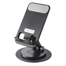FAFATEC FA1 可折疊伸縮旋轉手機支架 適用於4-8.3吋手機/平板電腦, 黑色, 1個