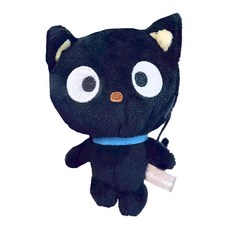 NAKAJIMA sanrio 三麗鷗 sanrio 蓬鬆毛絨黑美吉祥物, 10cm, 黑, 1入