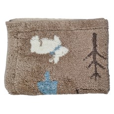 oka 吸水速乾地墊 日本進口 底部TPR防滑, 45 x 60cm, 北歐森林咖啡色