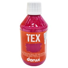 DARWI達威 TEX 水性織品顏料 適用於棉、亞麻、黃麻、絲綢、合成纖維等織物, 250ml, 1色