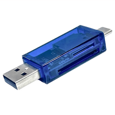 i-gota 愛購它 超級晶鑽 USB Type C 雙用讀卡機, 支援 SD/TF 雙卡, USB 2.0 接口, 64G以上容量, 隨插即用, 1個