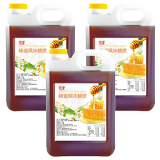 尋蜜趣 蜂蜜風味糖漿 大容量 天然蜂蜜調製 適用於各式飲品與甜點, 3kg, 3桶