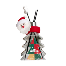 QiMart MIT 聖誕狂歡聖誕樹造型 硅藻土香氛擴香瓶 200ml, 絲絨玫瑰, 1瓶