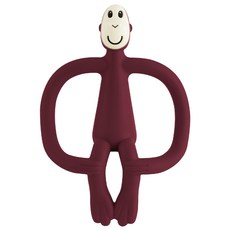 MATCHSTICK Monkey 咬咬猴造型玩具固齒器, 食用級矽膠, 3個月以上適用, 單件, 紫莓猴, 1個