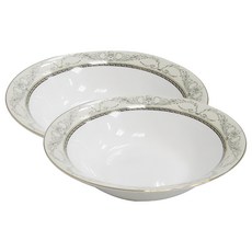 just home 凡爾賽骨瓷湯碗 23cm, 白色, 2個