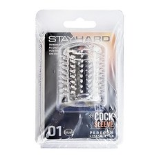 blush NOVELTIES Stay Hard Cock 男用激情套 透明, 狼牙棒設計，增加性愛刺激感，提升性愛持久力, 1個, 1入