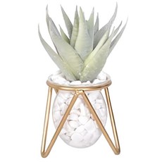 éclat 匠心花藝玻璃金工室內藝術擺飾仿真花藝組, 總高12-17cm, 1組