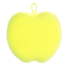 MODU'I BLUEMAMA 鉑金矽膠蔬果餐具多功能刷 蘋果造型 - 綠色, 11.5x13cm, 耐熱-40°C~250°C, 1個