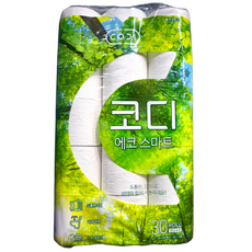 CODI 3層捲筒式衛生紙 Eco Smart 化妝室衛生紙 97mm寬度, 22m, 30捲, 1袋