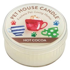 PET HOUSE 室內除臭寵物香氛蠟燭 熱可可, 100%全天然黃豆蠟, 純棉芯, 43g, 1罐