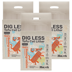 Maoch 喵趣 益菌奶香消臭豆腐貓砂 1.5mm 2.8kg 3包 7L, 奶香