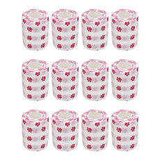 毛皇上 彈力自黏寵物繃帶 白底紅爪 大號, 362g, 12捲