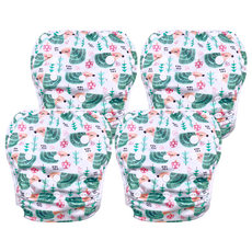 我家寶貝 嬰幼童調節式內褲型泳褲 刺蝟, 0-3歲, 4件