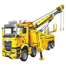 MOULD KING 宇星模王 公路救援車 電動版 益智拼裝積木玩具 培養動手能力, 黃色, 1盒