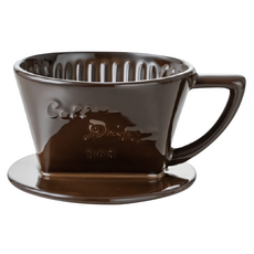 CAFEC 有田燒 陶瓷扇形濾杯, 1個, 咖啡色, 1-2 杯用