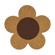 My Cook 晶瓚 軟木晶瓚花漾造型隔熱墊, 1個, 棕色