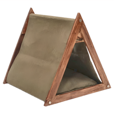 POST GEnERAL 寵物三角床 1.9kg, 墨綠色 + 棕色, 1個