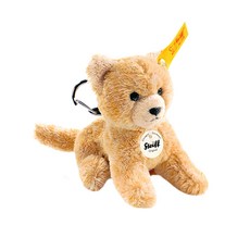 Steiff 德國金耳釦泰迪熊 Keyring Cat 黃標玩偶 可愛造型 德國製造, 10cm, 黃色, 1個