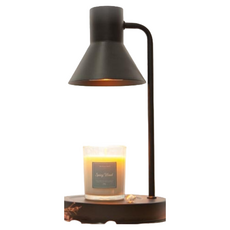 朵納 香氛融蠟薰香燈, 安全無煙無火, 附50W鹵素燈泡, 黑色