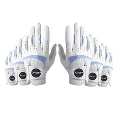 X-蜘蛛 男女通用 全羊皮 高爾夫手套 雙手用, 白色, 3雙